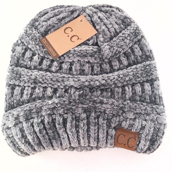 🎁One Left - Gray 🎁C.C Chenille Beanie - Picture 5 of 8